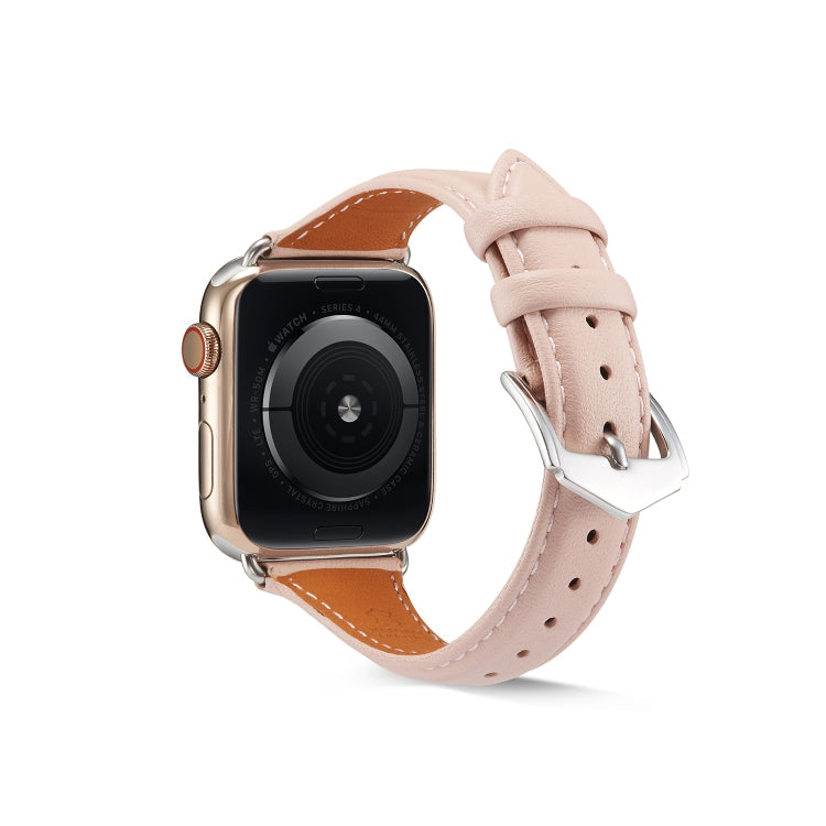 Rynx | Genuine Leather Watch Strap for Apple Watch Series 7 41mm / 6 & SE & 5 & 4 40mm / 3 & 2 & 1 38mm (Pink)
