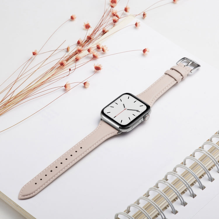 Rynx | Genuine Leather Watch Strap for Apple Watch Series 7 41mm / 6 & SE & 5 & 4 40mm / 3 & 2 & 1 38mm (Pink)