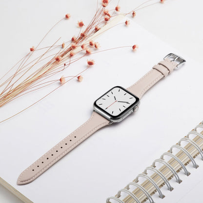 Rynx | Genuine Leather Watch Strap for Apple Watch Series 7 41mm / 6 & SE & 5 & 4 40mm / 3 & 2 & 1 38mm (Pink)