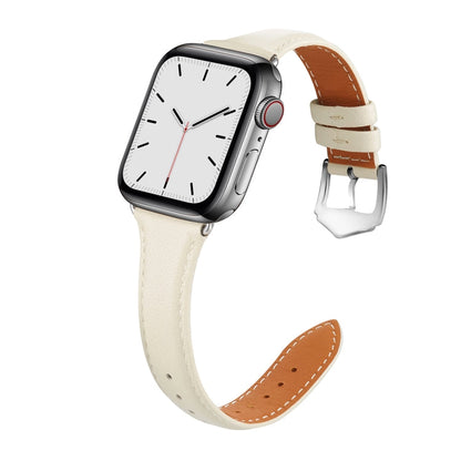Rynx | Genuine Leather Bracelet for Apple Watch Series 7 41mm / 6 & SE & 5 & 4 40mm / 3 & 2 & 1 38mm (Creamy White)