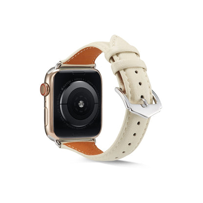 Rynx | Genuine Leather Bracelet for Apple Watch Series 7 41mm / 6 & SE & 5 & 4 40mm / 3 & 2 & 1 38mm (Creamy White)