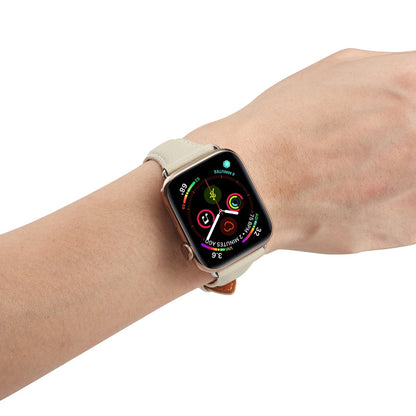 Rynx | Genuine Leather Bracelet for Apple Watch Series 7 41mm / 6 & SE & 5 & 4 40mm / 3 & 2 & 1 38mm (Creamy White)