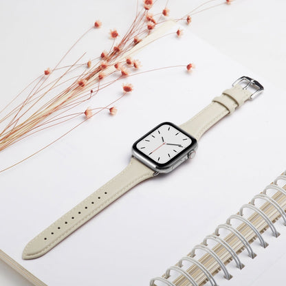 Rynx | Genuine Leather Bracelet for Apple Watch Series 7 41mm / 6 & SE & 5 & 4 40mm / 3 & 2 & 1 38mm (Creamy White)