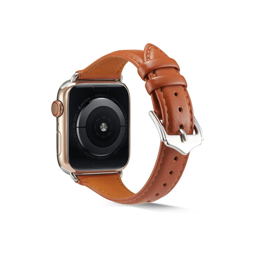 Rynx | Genuine Leather Bracelet for Apple Watch Ultra 49mm & Watch Ultra 2 49mm / Series 9 & 8 & 7 45mm / SE 3 & SE 2 & 6 & SE & 5 & 4 44mm / 3 & 2 & 1 42mm (Brown)