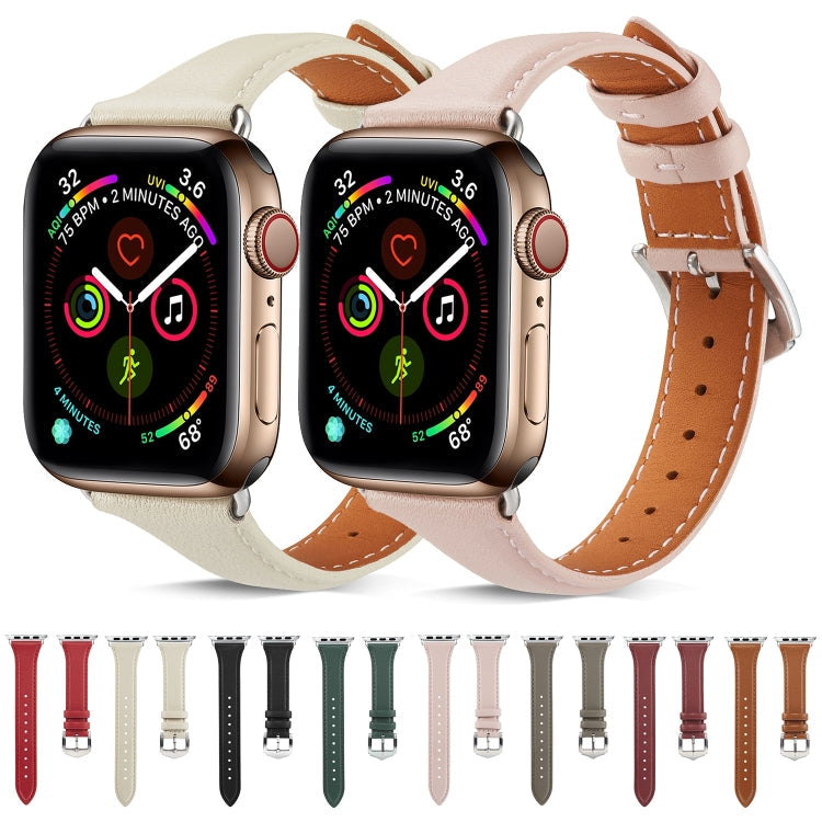Rynx | Genuine Leather Bracelet for Apple Watch Ultra 49mm & Watch Ultra 2 49mm / Series 9 & 8 & 7 45mm / SE 3 & SE 2 & 6 & SE & 5 & 4 44mm / 3 & 2 & 1 42mm (Brown)