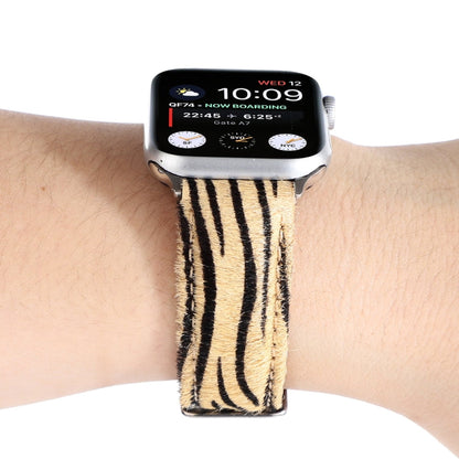 Rynx | Horsehair Plush Leopard Pattern Leather Watch Band for Apple Watch Ultra 49mm & Watch Ultra 2 49mm / Series 9 & 8 & 7 45mm / SE 3 & SE 2 & 6 & SE & 5 & 4 44mm / 3 & 2 & 1 42mm(4)
