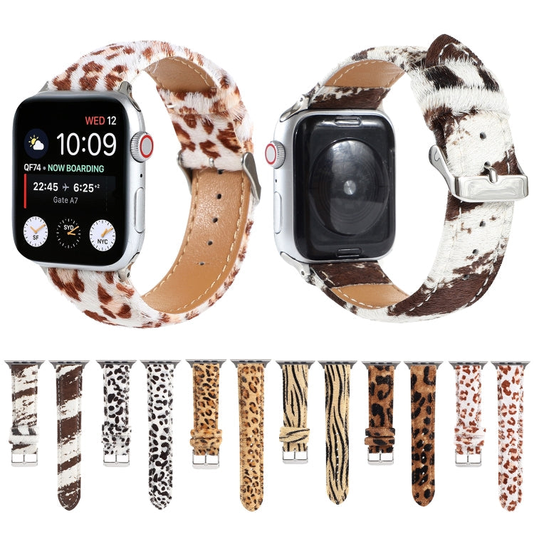 Rynx | Horsehair Plush Leopard Pattern Leather Watch Band for Apple Watch Ultra 49mm & Watch Ultra 2 49mm / Series 9 & 8 & 7 45mm / SE 3 & SE 2 & 6 & SE & 5 & 4 44mm / 3 & 2 & 1 42mm(4)