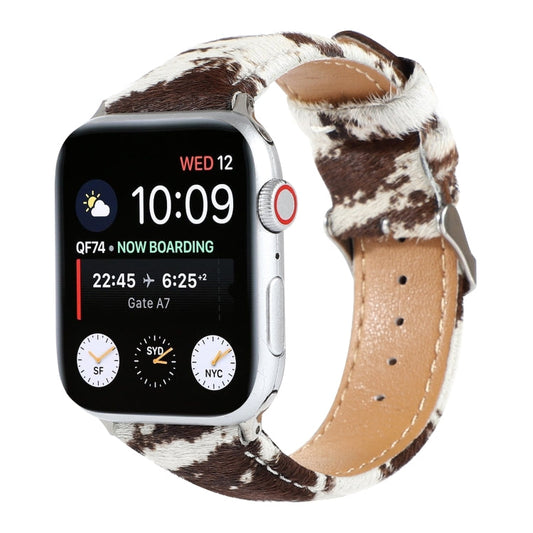 Rynx | Horsehair Fluffy Leopard Print Leather Watch Band for Apple Watch Series 9&8&7 41mm / SE 3&SE 2&6&SE&5&4 40mm / 3&2&1 38mm(1)