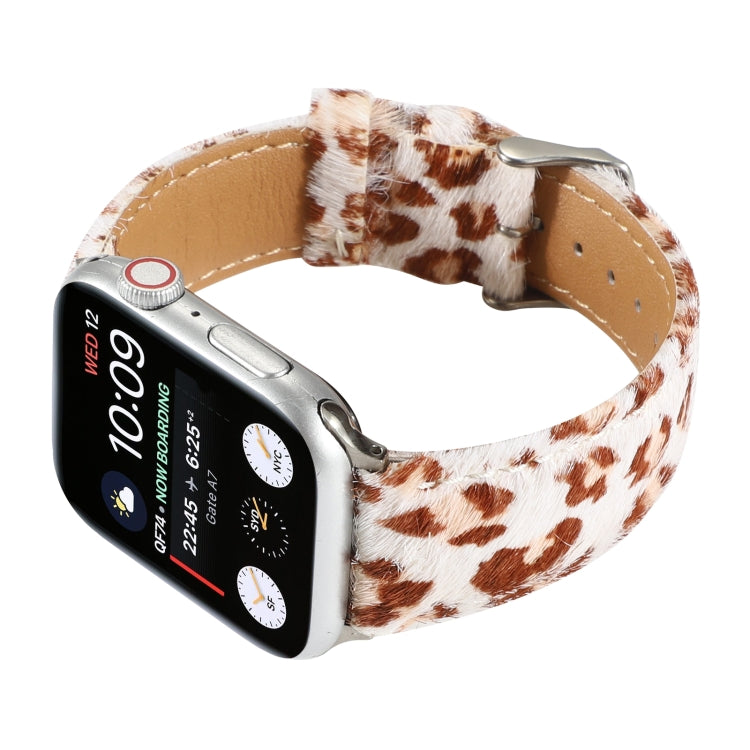 Rynx | Horsehair fluffy leopard pattern leather watch band for Apple Watch Series 9&8&7 41mm / SE 3&SE 2&6&SE&5&4 40mm / 3&2&1 38mm(2)
