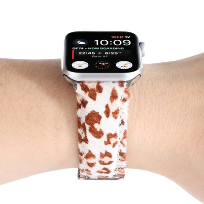 Rynx | Horsehair fluffy leopard pattern leather watch band for Apple Watch Series 9&8&7 41mm / SE 3&SE 2&6&SE&5&4 40mm / 3&2&1 38mm(2)