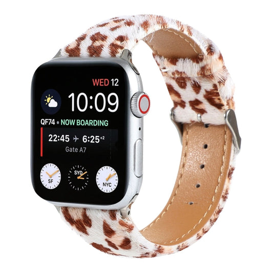 Rynx | Horsehair fluffy leopard pattern leather watch band for Apple Watch Series 9&8&7 41mm / SE 3&SE 2&6&SE&5&4 40mm / 3&2&1 38mm(2)