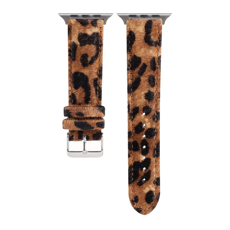 Rynx | Horsehair Fluffy Leopard Pattern Leather Bracelet For Apple Watch Series 7 41mm / 6 & SE & 5 & 4 40mm / 3 & 2 & 1 38mm(3)