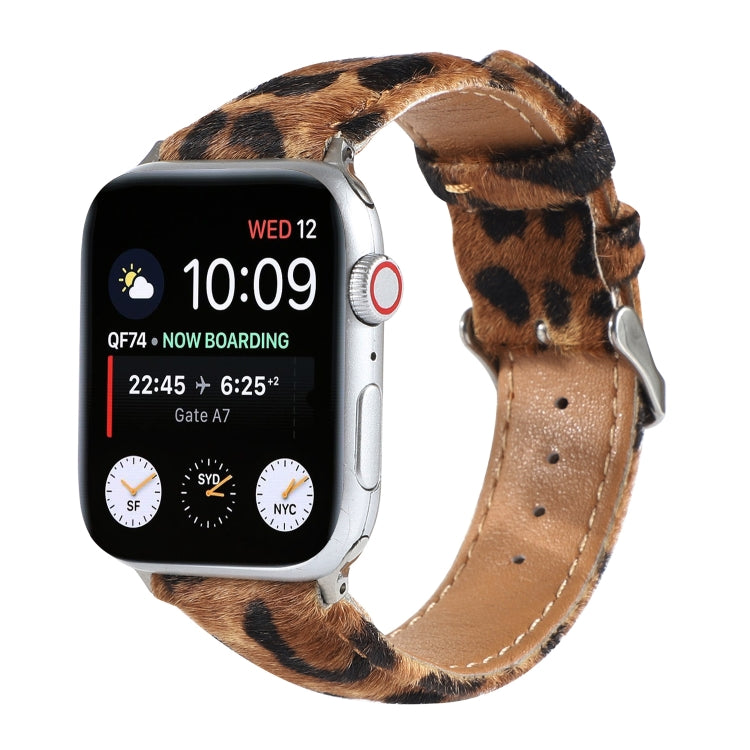 Rynx | Horsehair Fluffy Leopard Pattern Leather Bracelet For Apple Watch Series 7 41mm / 6 & SE & 5 & 4 40mm / 3 & 2 & 1 38mm(3)