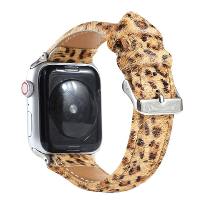 Rynx | Horsehair Fluffy Leopard Pattern Leather Watch Band for Apple Watch Series 7 41mm / 6 & SE & 5 & 4 40mm / 3 & 2 & 1 38mm(5)