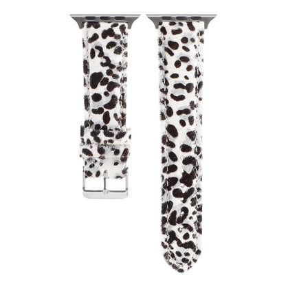 Rynx | Horsehair Plush Leopard Pattern Leather Watch Strap For Apple Watch Series 7 41mm / 6 & SE & 5 & 4 40mm / 3 & 2 & 1 38mm(6)