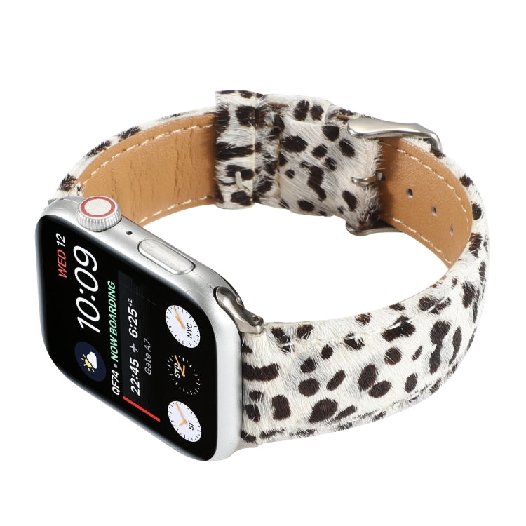 Rynx | Horsehair Plush Leopard Pattern Leather Watch Strap For Apple Watch Series 7 41mm / 6 & SE & 5 & 4 40mm / 3 & 2 & 1 38mm(6)