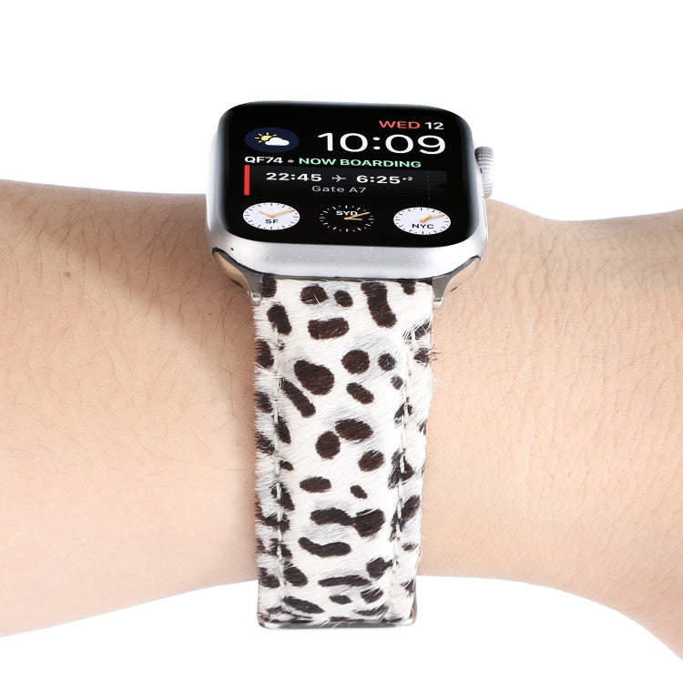Rynx | Horsehair Plush Leopard Pattern Leather Watch Strap For Apple Watch Series 7 41mm / 6 & SE & 5 & 4 40mm / 3 & 2 & 1 38mm(6)