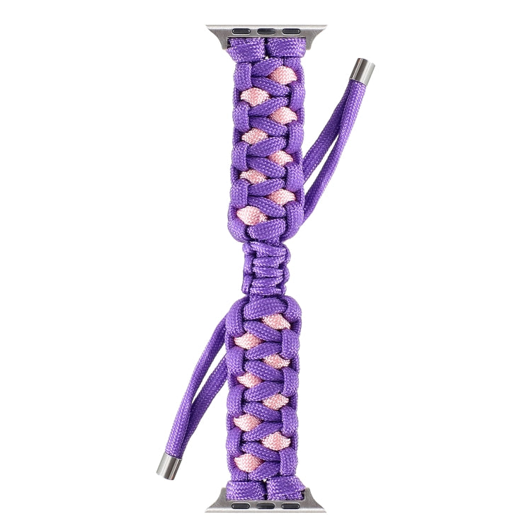 Rynx | Braided Umbrella Rope Watch Band for Apple Watch Ultra 49mm & Watch Ultra 2 49mm / Series 9 & 8 & 7 45mm / SE 3 & SE 2 & 6 & SE & 5 & 4 44mm / 3 & 2 & 1 42mm (Purple)