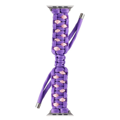Rynx | Braided Umbrella Rope Watch Band for Apple Watch Ultra 49mm & Watch Ultra 2 49mm / Series 9 & 8 & 7 45mm / SE 3 & SE 2 & 6 & SE & 5 & 4 44mm / 3 & 2 & 1 42mm (Purple)