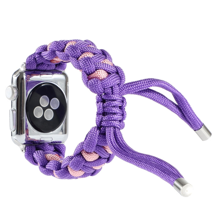 Rynx | Braided Umbrella Rope Watch Band for Apple Watch Ultra 49mm & Watch Ultra 2 49mm / Series 9 & 8 & 7 45mm / SE 3 & SE 2 & 6 & SE & 5 & 4 44mm / 3 & 2 & 1 42mm (Purple)