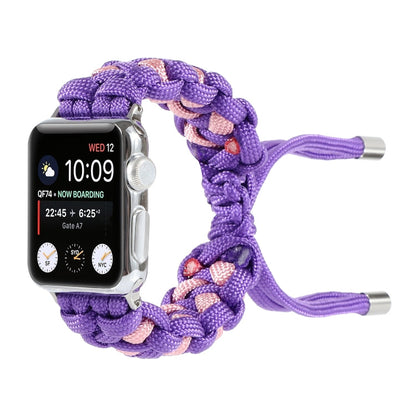 Rynx | Braided Umbrella Rope Watch Band for Apple Watch Ultra 49mm & Watch Ultra 2 49mm / Series 9 & 8 & 7 45mm / SE 3 & SE 2 & 6 & SE & 5 & 4 44mm / 3 & 2 & 1 42mm (Purple)