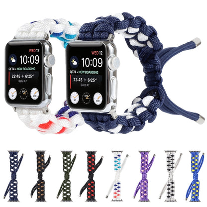 Rynx | Braided Umbrella Rope Watch Band for Apple Watch Ultra 49mm & Watch Ultra 2 49mm / Series 9 & 8 & 7 45mm / SE 3 & SE 2 & 6 & SE & 5 & 4 44mm / 3 & 2 & 1 42mm (Purple)