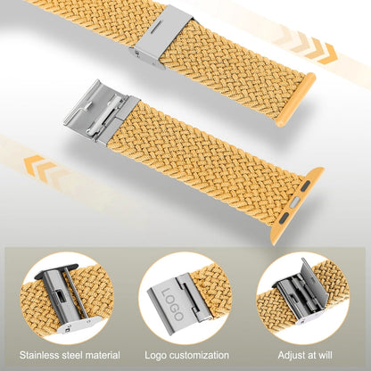 Rynx | Braided + Stainless Steel Watch Band for Apple Watch Series 7 45mm / 6 & SE & 5 & 4 44mm / 3 & 2 & 1 42mm (Red)
