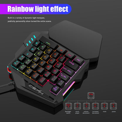 Rynx | HXSJ V100+J900+P8 One-Hand Keyboard + Programmable Gaming Mouse + Keyboard-Mouse Converter Set