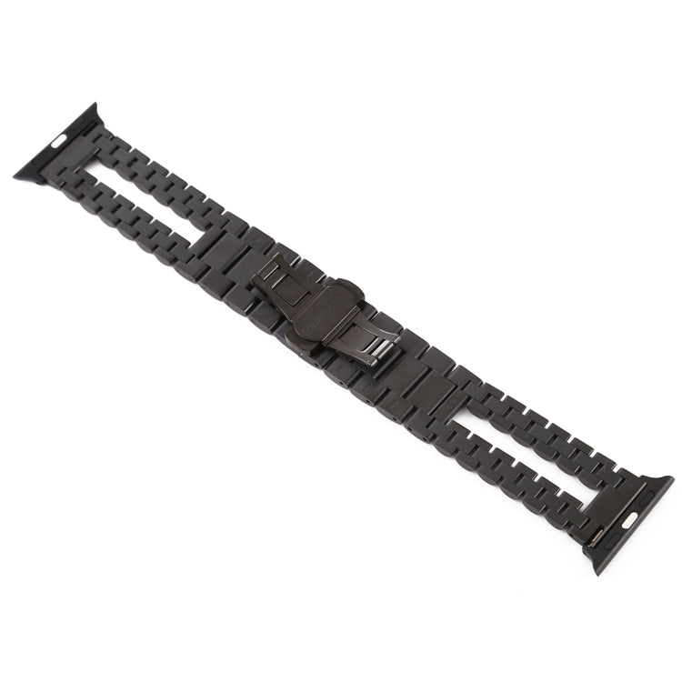 Rynx | For Apple Watch Series 7 41mm / 6 & SE & 5 & 4 40mm / 3 & 2 & 1 38mm Stainless Steel Watch Band (Black)
