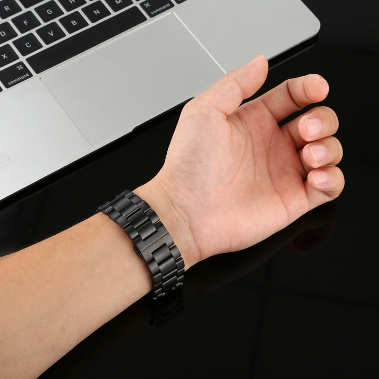 Rynx | For Apple Watch Series 7 41mm / 6 & SE & 5 & 4 40mm / 3 & 2 & 1 38mm Stainless Steel Watch Band (Black)