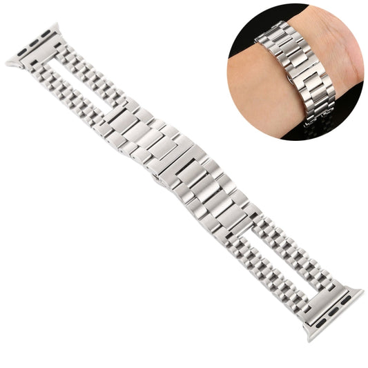Rynx | For Apple Watch Series 7 45mm / 6 & SE & 5 & 4 44mm / 3 & 2 & 1 42mm Stainless Steel Band (Silver)