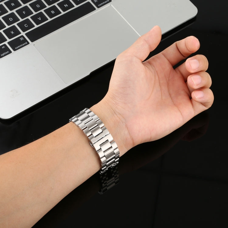Rynx | For Apple Watch Series 7 45mm / 6 & SE & 5 & 4 44mm / 3 & 2 & 1 42mm Stainless Steel Band (Silver)