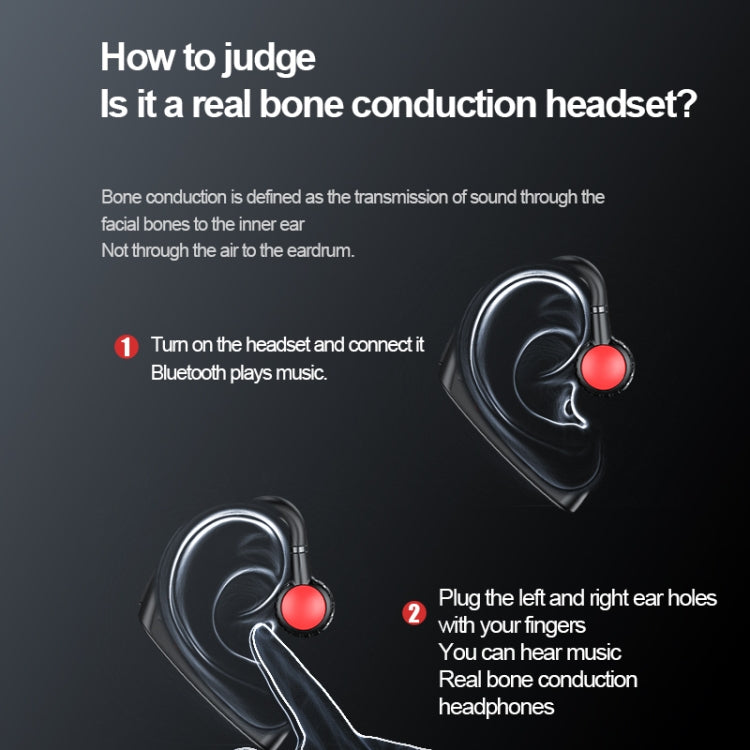 RYNX | M-618 Bone Conduction Hanging Ear Stereo Bluetooth Headset(Red)