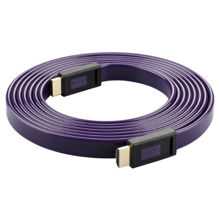 Rynx | ULT-unite 4K Ultra HD gold-plated HDMI to HDMI flat cable, Cable length: 10m (Transparent Purple)