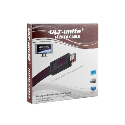 Rynx | ULT-unite 4K Ultra HD gold-plated HDMI to HDMI flat cable, Cable length: 10m (Transparent Purple)