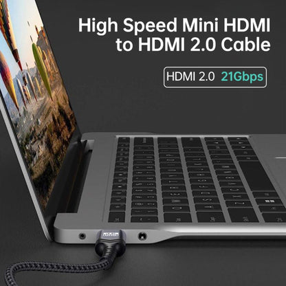 Rynx | HDMI 2.0 Male to HDMI 2.0 Male 4K Ultra-HD Braided Adapter Cable, Cable Length: 18m (Gray)