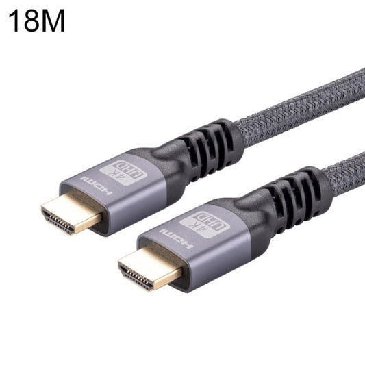 Rynx | HDMI 2.0 Male to HDMI 2.0 Male 4K Ultra-HD Braided Adapter Cable, Cable Length: 18m (Gray)