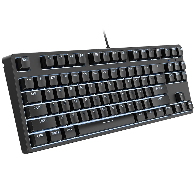 Rynx | HXSJ L600 87 Keys USB-C / Type-C Wired Red Switch Mechanical Keyboard with Cool Backlight (Black)