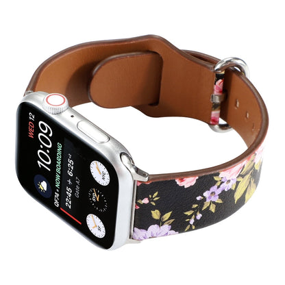 Rynx | For Apple Watch Series 7 45mm / 6 & SE & 5 & 4 44mm / 3 & 2 & 1 42mm Floral Strap Watch Band (Black Pink)