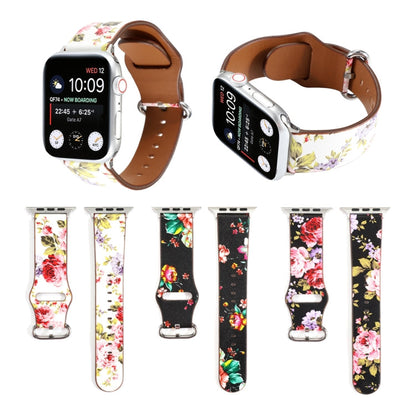 Rynx | For Apple Watch Series 7 45mm / 6 & SE & 5 & 4 44mm / 3 & 2 & 1 42mm Floral Strap Watch Band (Black Pink)