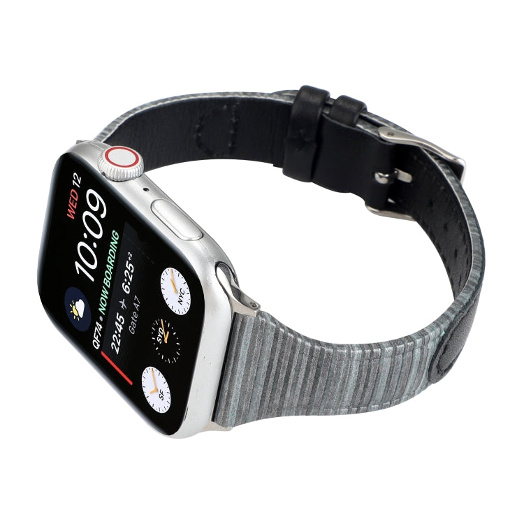 Rynx | For Apple Watch Ultra 49mm & Watch Ultra 2 49mm / Series 9 & 8 & 7 45mm / SE 3 & SE 2 & 6 & SE & 5 & 4 44mm / 3 & 2 & 1 42mm Stitching Real Leather Bracelet Bracelet (Black)