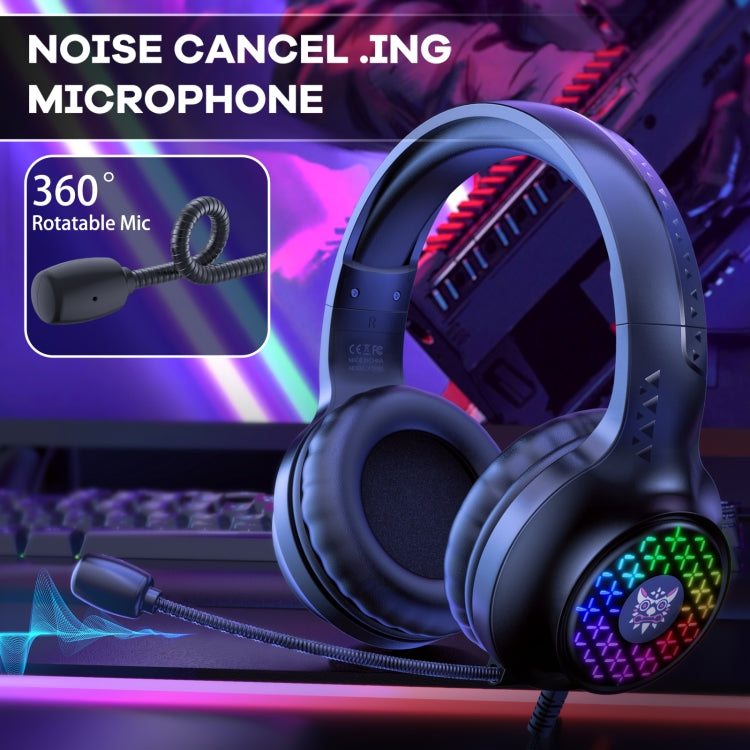 Rynx | ONIKUMA X7 Pro USB + 3.5mm RGB Lighting Gaming Wired Headset (Black)