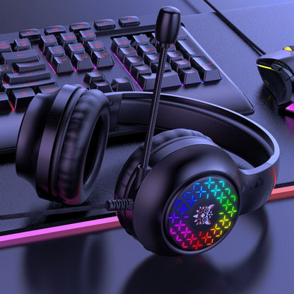 Rynx | ONIKUMA X7 Pro USB + 3.5mm RGB Lighting Gaming Wired Headset (Black)