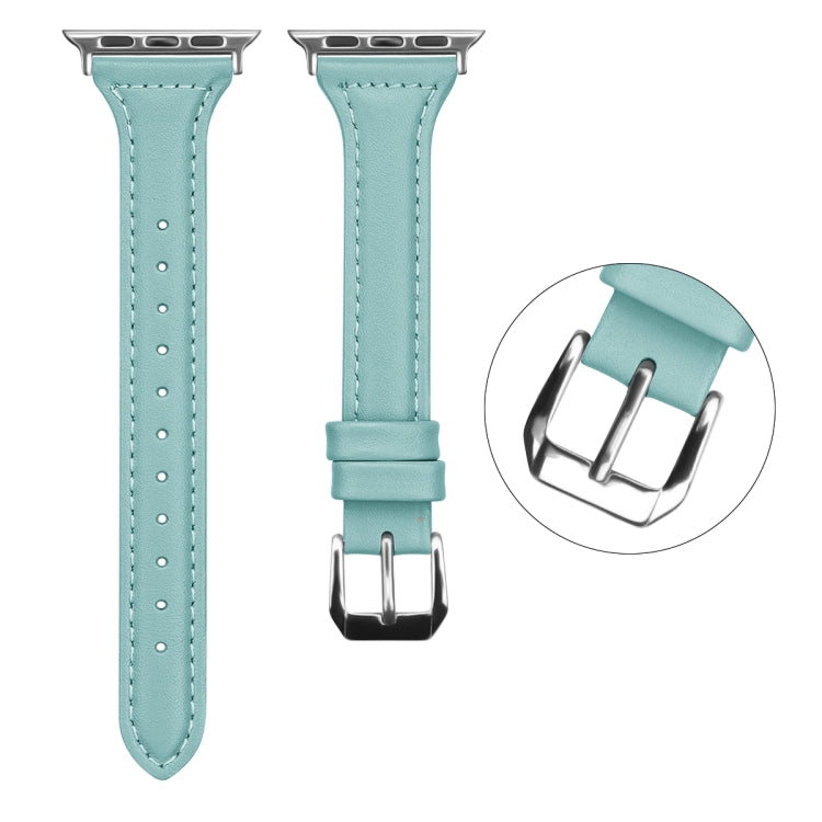 Rynx | Genuine Leather Watch Strap for Apple Watch Series 9&8&7 41mm / SE 3&SE 2&6&SE&5&4 40mm / 3&2&1 38mm (Sky Blue)