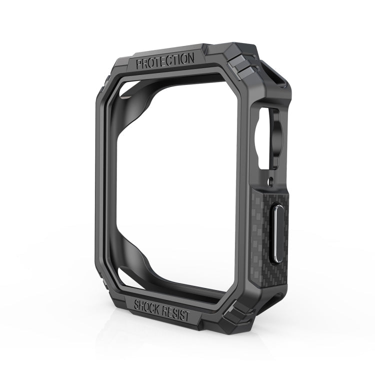 Rynx | Carbon fiber contrast color protective case for Apple Watch Series 6 & SE & 5 & 4 44mm (Pewter)