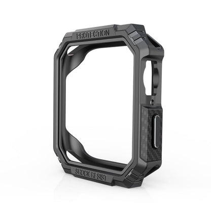 Rynx | Carbon fiber contrast color protective case for Apple Watch Series 6 & SE & 5 & 4 44mm (Pewter)