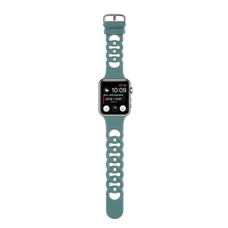 Rynx | Hollow Silicone Watch Band for Apple Watch Series 9&8&7 41mm / SE 3&SE 2&6&SE&5&4 40mm / 3&2&1 38mm (Green)