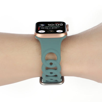Rynx | Hollow Silicone Watch Band for Apple Watch Series 9&8&7 41mm / SE 3&SE 2&6&SE&5&4 40mm / 3&2&1 38mm (Green)