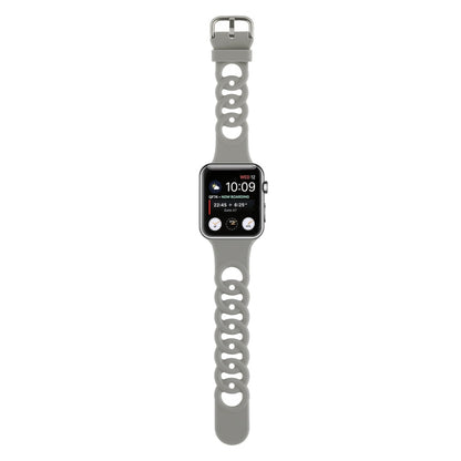 Rynx | Hollow Silicone Watch Band for Apple Watch Series 9&8&7 41mm / SE 3&SE 2&6&SE&5&4 40mm / 3&2&1 38mm (Gray)