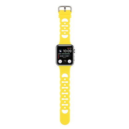 Rynx | Hollow Silicone Watch Band for Apple Watch Ultra 49mm & Watch Ultra 2 49mm / Series 9 & 8 & 7 45mm / SE 3 & SE 2 & 6 & SE & 5 & 4 44mm / 3 & 2 & 1 42mm (Yellow)